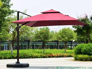 爱美特品牌伞3米方形无边酒红色美版（AMT）罗马伞
