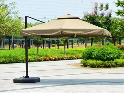 2.5米方形带垂边韩版（AMT）罗马伞卡其色爱美特品牌伞